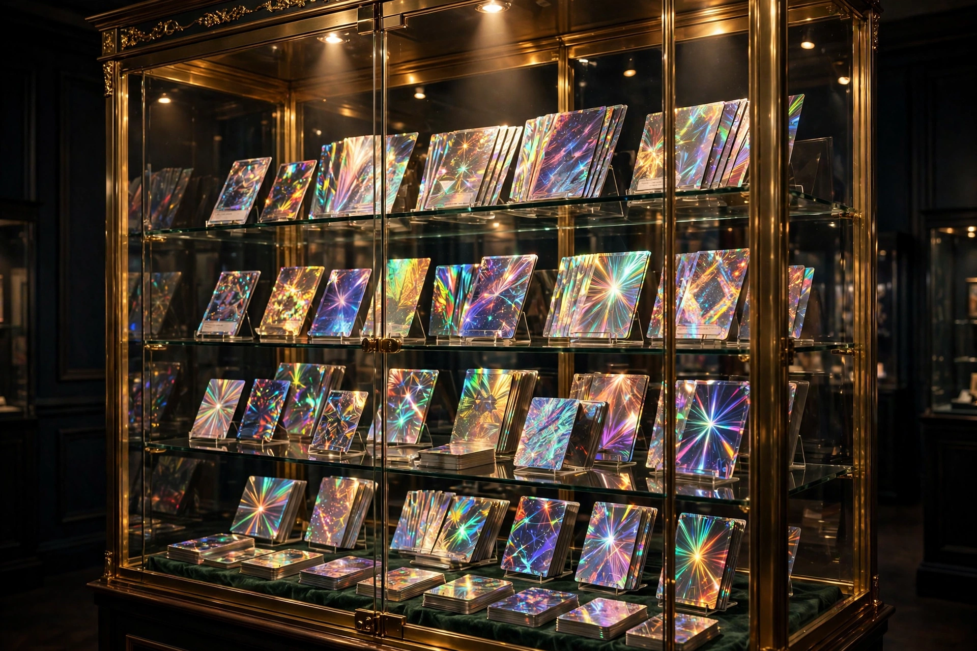 Vitrina de colección con cartas Pokémon del 30 aniversario