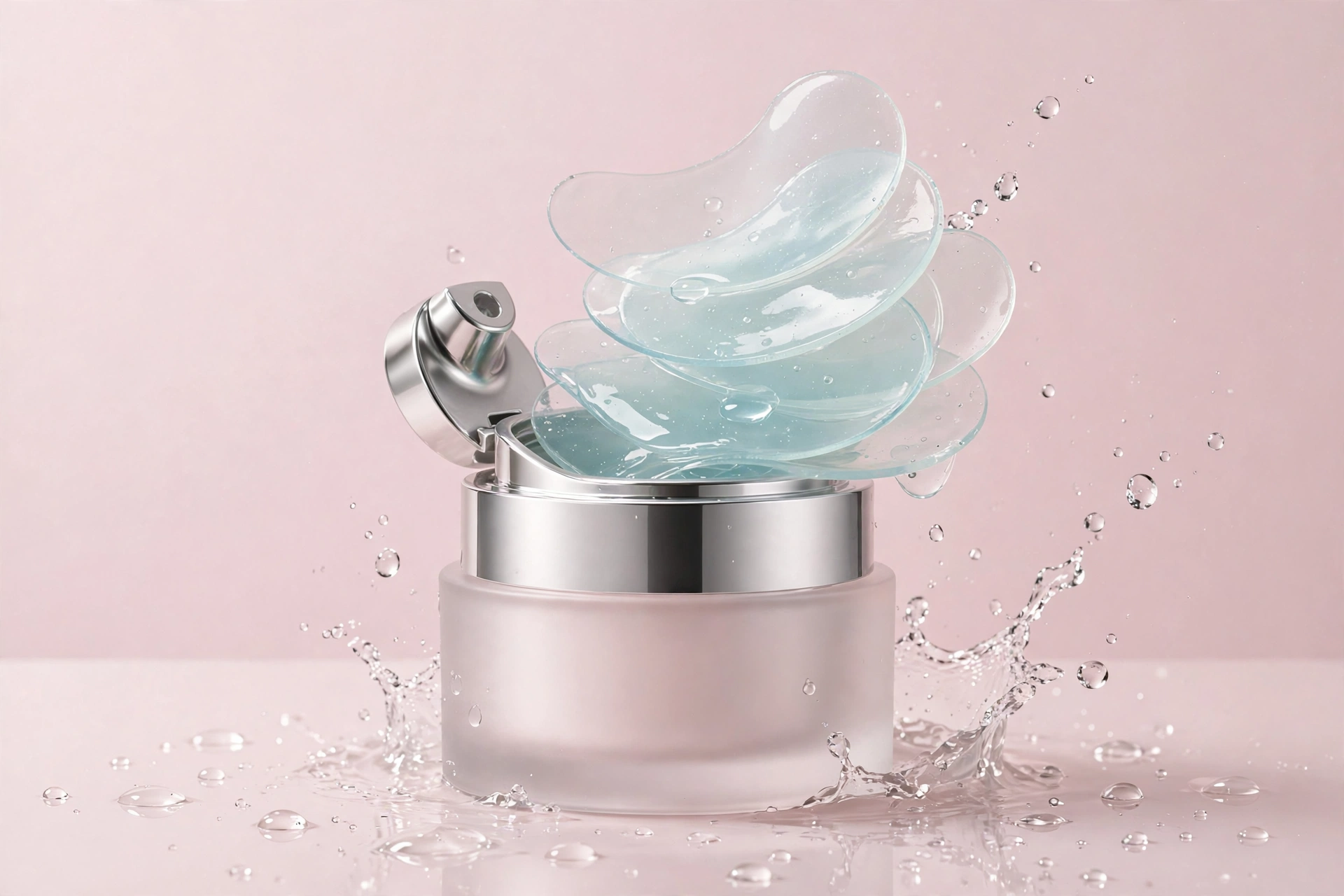 Comparación de los envases giratorios de parches de ojos de Fenty Skin, Glow Recipe y Huda Beauty
