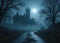 Castillo antiguo de noche