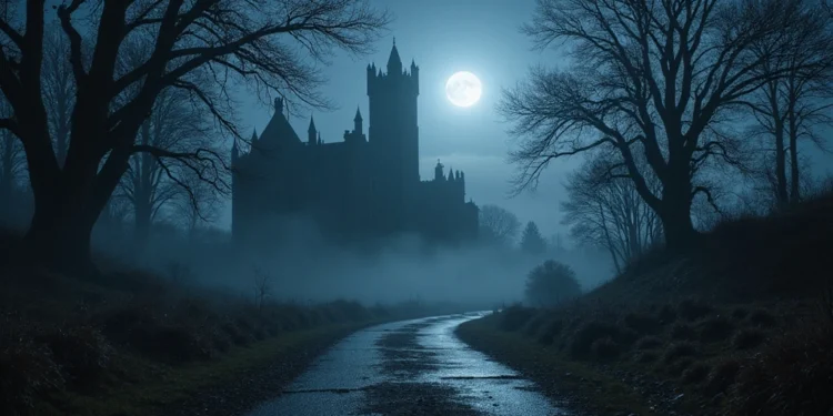 Castillo antiguo de noche