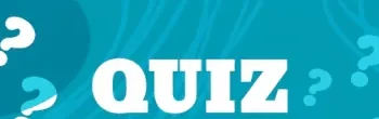 Banner turquesa con la palabra Quiz y signos de interrogación