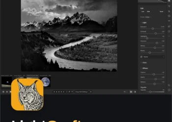 Imagen promocional oficial de LightCraft, el revelador RAW y biblioteca fotográfica open source de ArtCraft