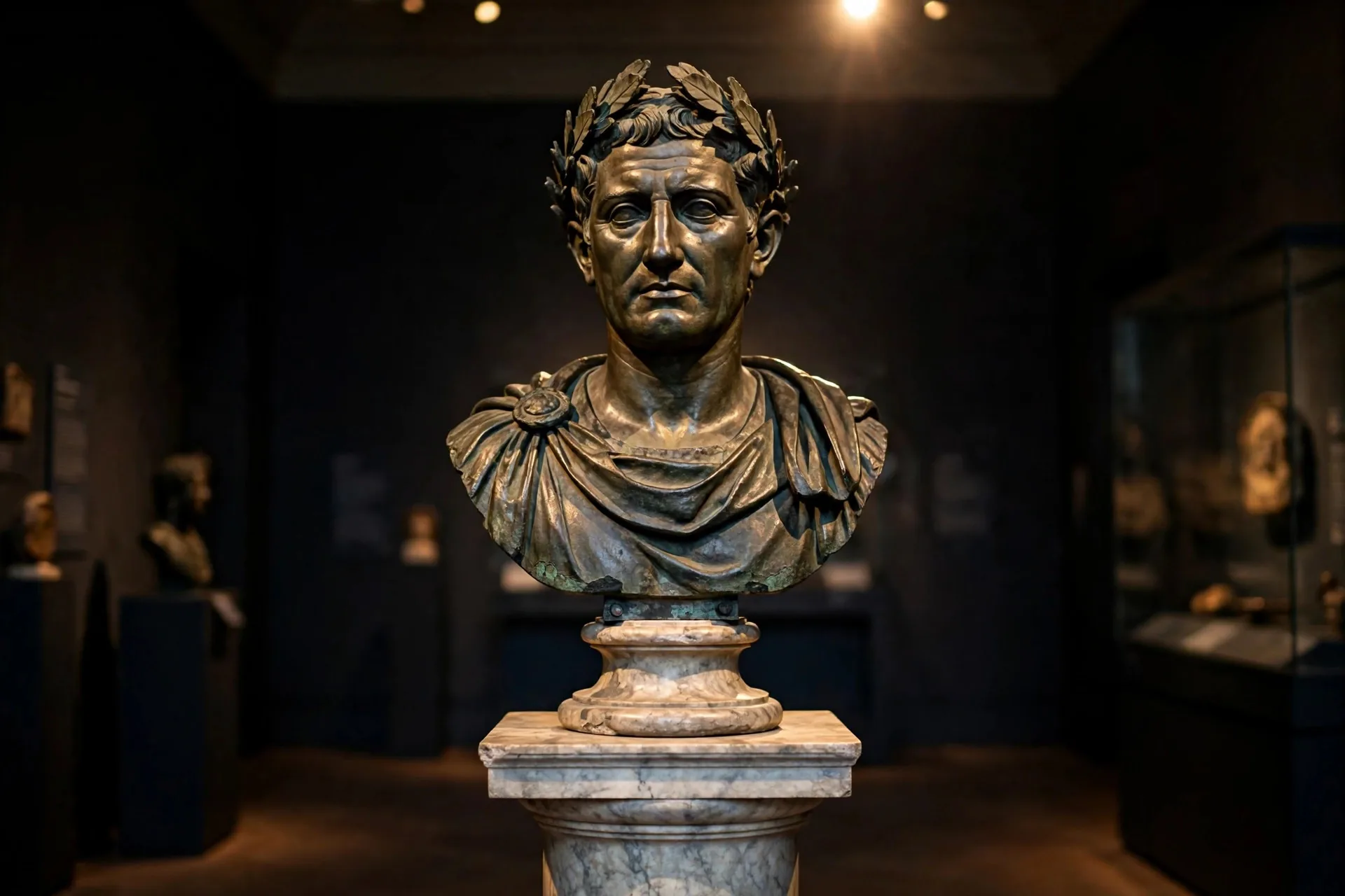 Busto de bronce de Julio César