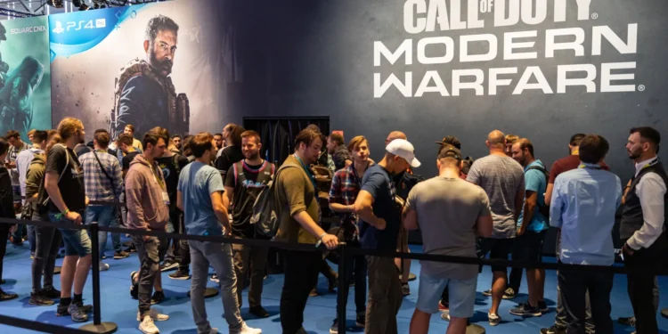 Estand promocional de Call of Duty Modern Warfare en la feria Gamescom 2019