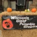 Calabazas gigantes expuestas en un concurso en Wisconsin