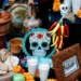 Ofrenda de Día de Muertos con flores de cempasúchil