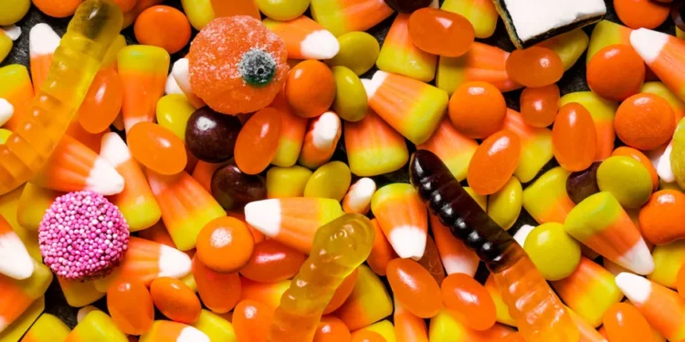 Montón de dulces de Halloween