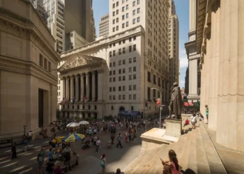Edificio de la Bolsa de Nueva York en Wall Street