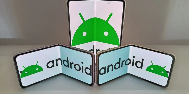 Smartphone plegable abierto