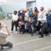 Grupo de cosplayers caracterizados de Jujutsu Kaisen