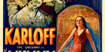 Póster original de la película de terror La Momia de 1932