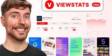 Miniatura promocional de ViewStats con panel de analíticas de YouTube