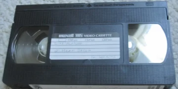 Cinta VHS vista de frente
